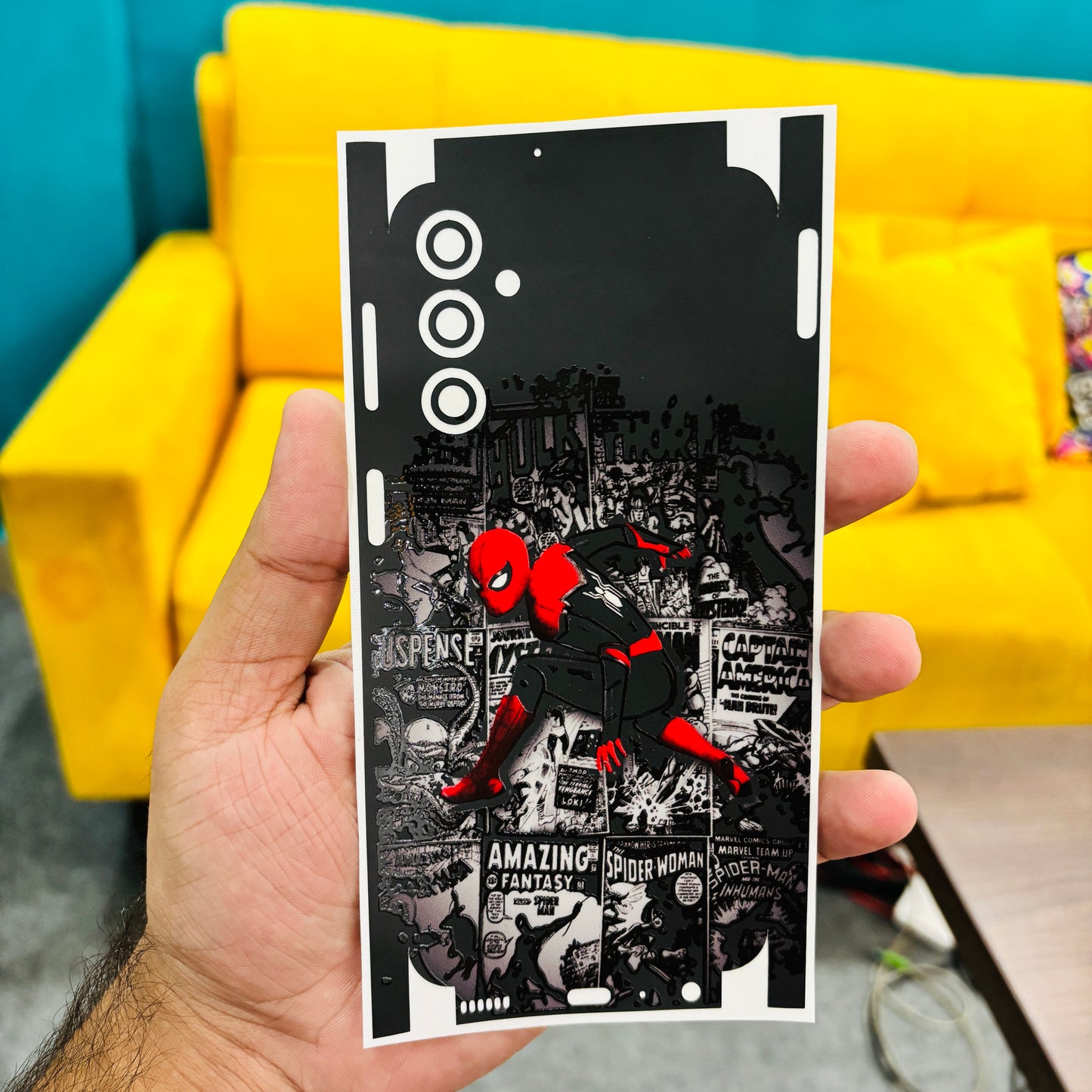 SpiderMan New 3D Textured Phone Skin