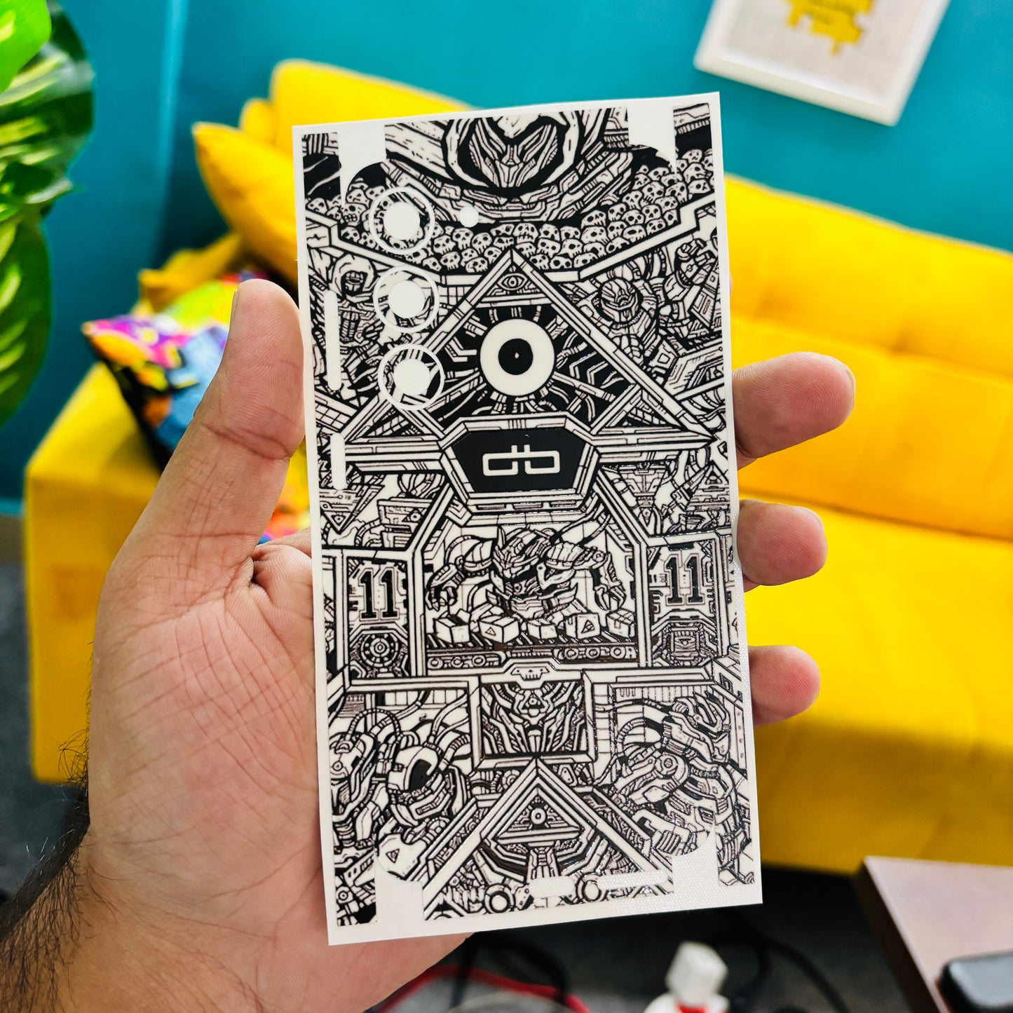 DB Classic Doodling 3D Embossed Phone Skin