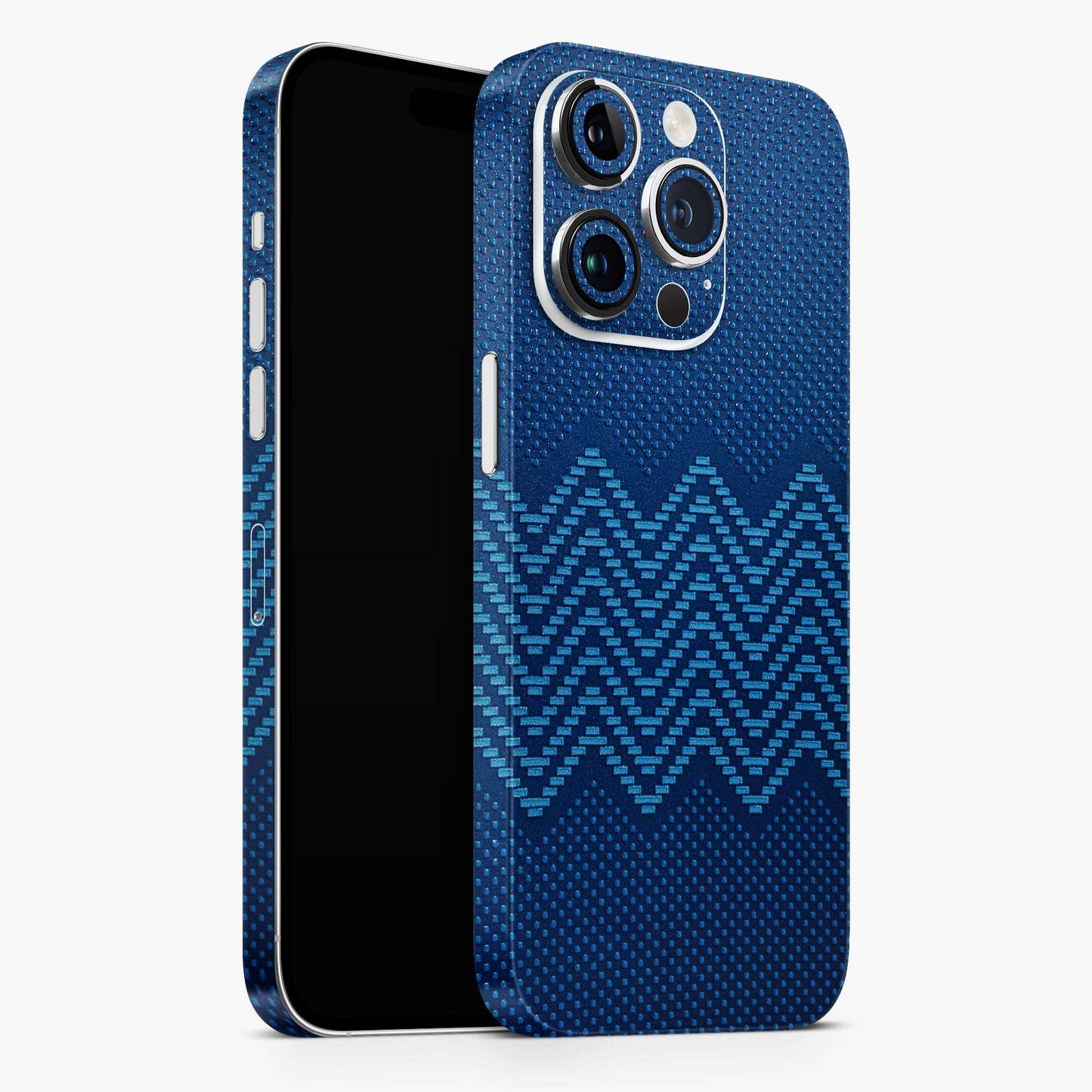 Blue Sober Waves 3D Embossed Phone Skin