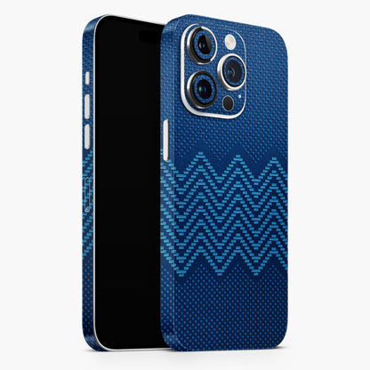 Blue Sober Waves 3D Embossed Phone Skin