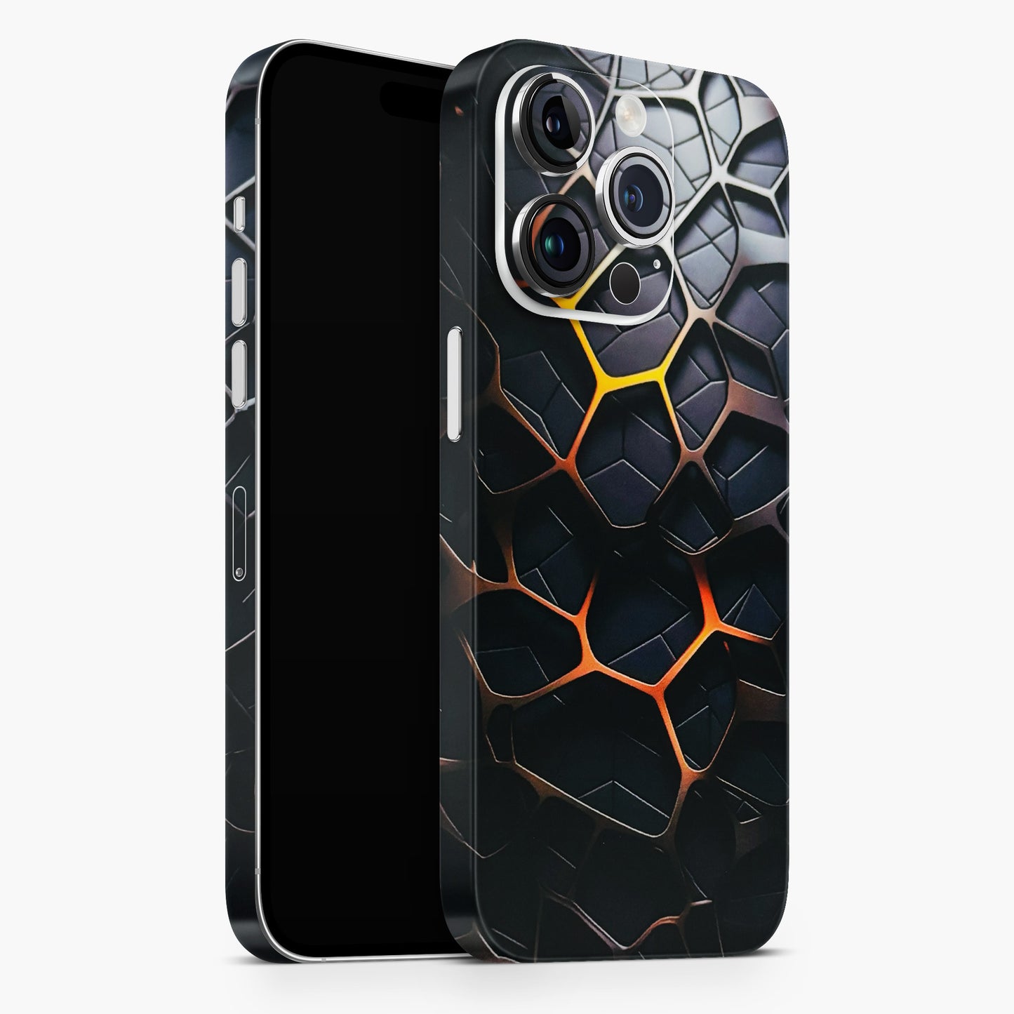 New Abstract Graphite Tiles Matte Finish Phone Skin