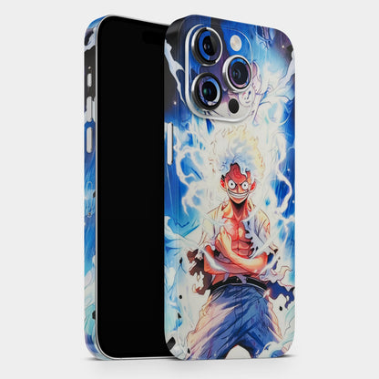 Blue Thunder Luffy Anime Matte Finish Phone Skin