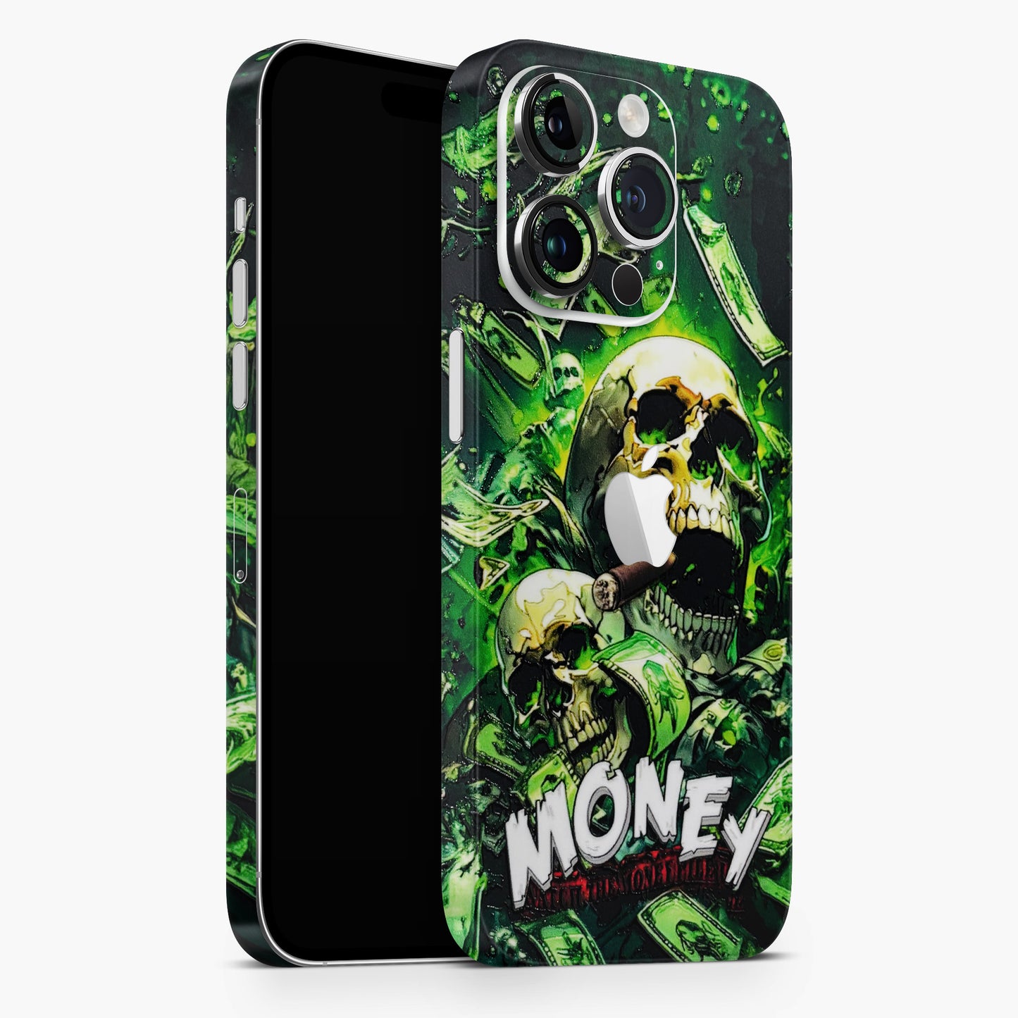 Skull Money 3D Embossed Phone Skin