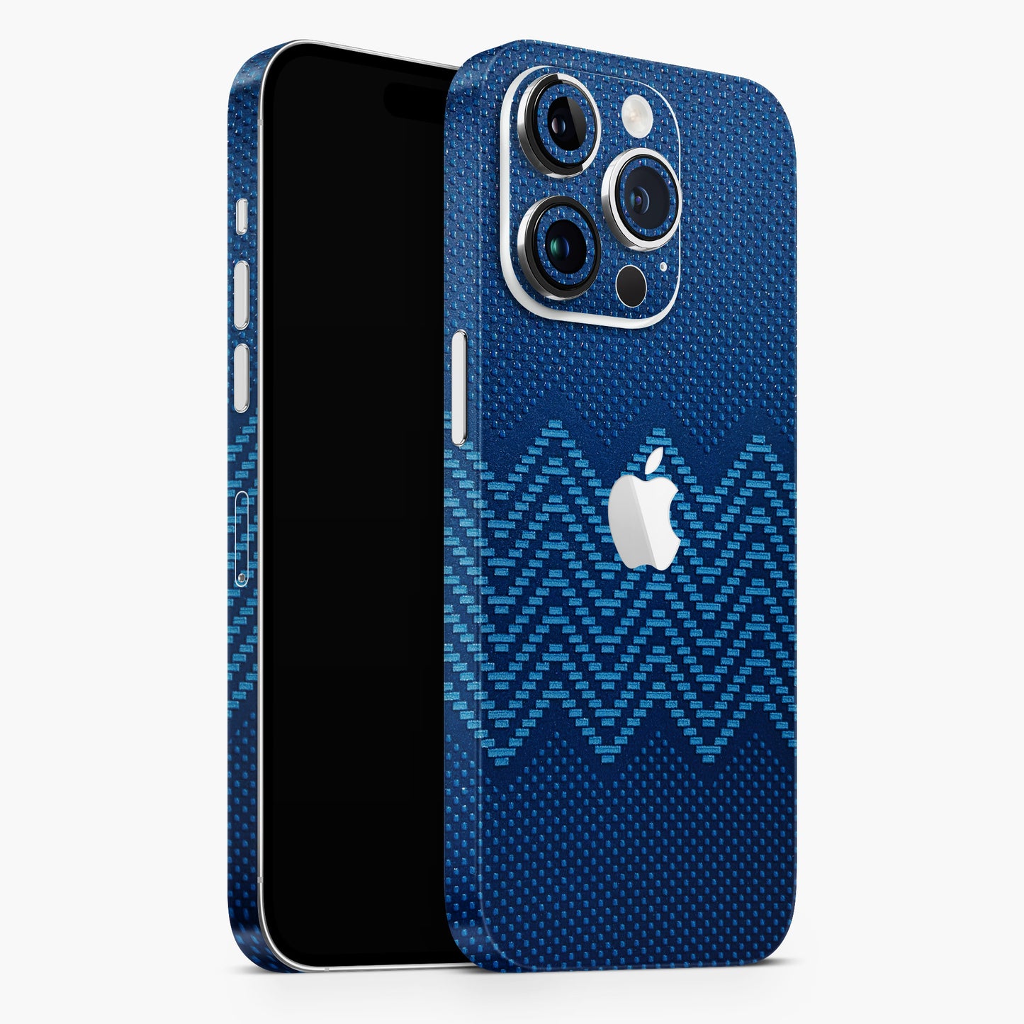 Blue Sober Waves 3D Embossed Phone Skin