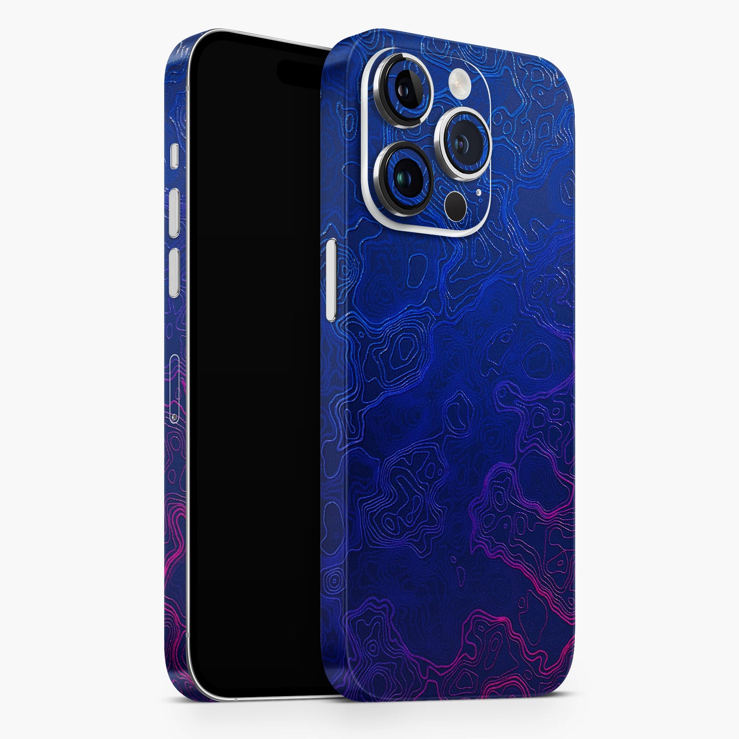 Purple Ripples Swirl 3D Embossed Phone Skin