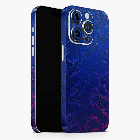 Purple Ripples Swirl 3D Embossed Phone Skin