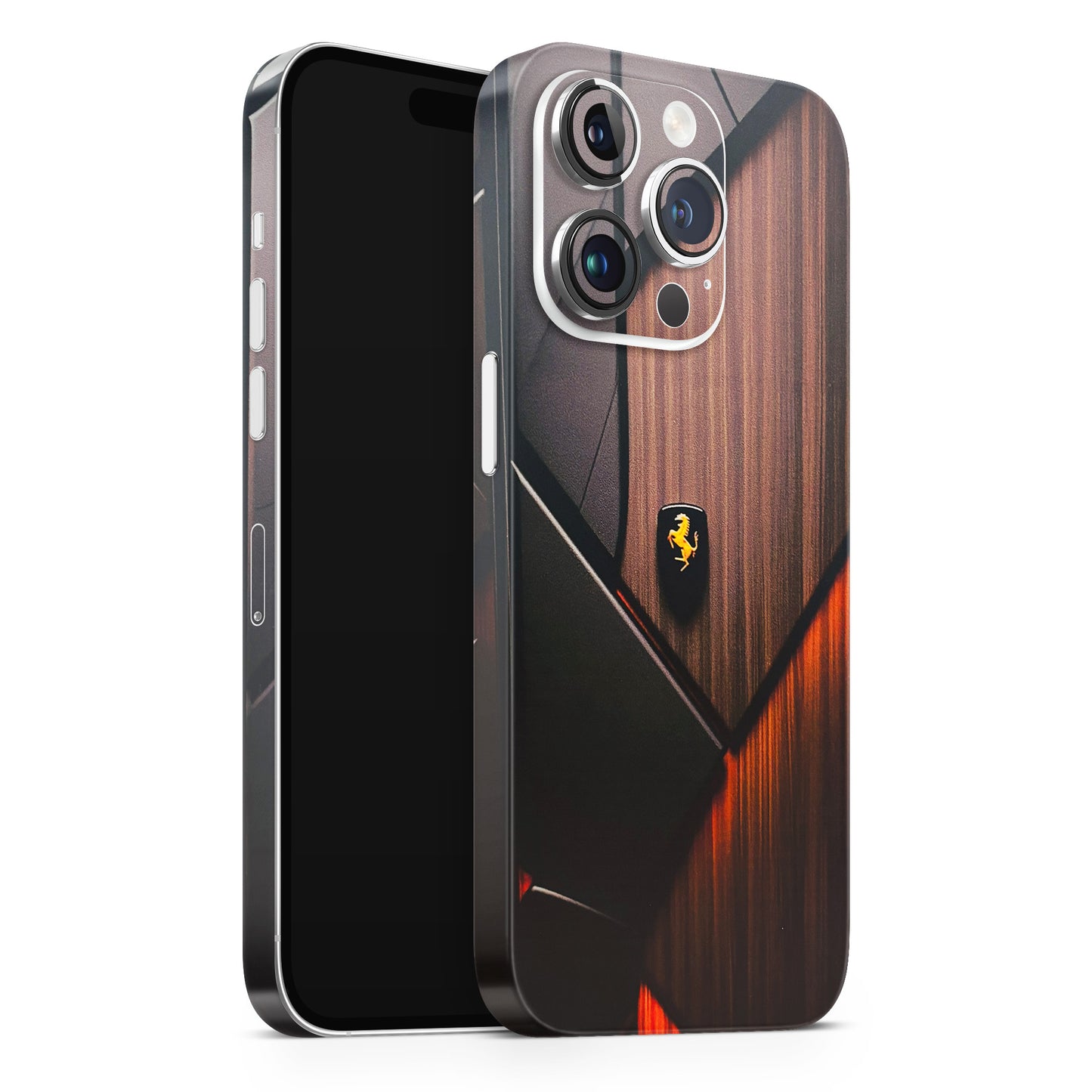 Lambo Beauty Wood Pattern Sober Matte Finish Phone Skin