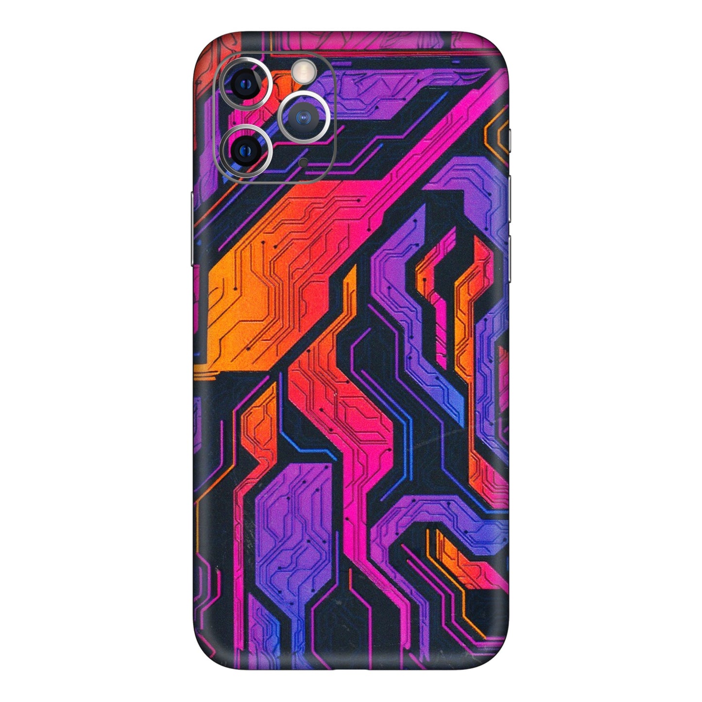 Apple iPhone Skins (All Models) - Tech Circuits Futuristic - 3D Embossed Finish (L-07) iPhone 11 Pro Max