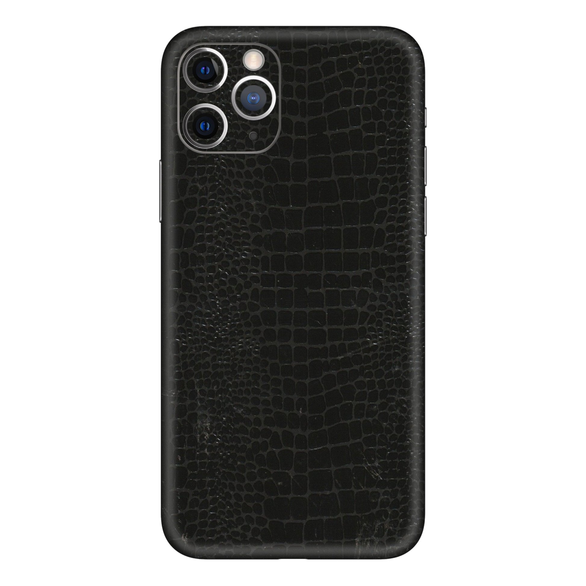Apple iPhone Skins (All Models) - Snake Leather Black - 3D Embossed Finish (L-107) iPhone 11 Pro Max