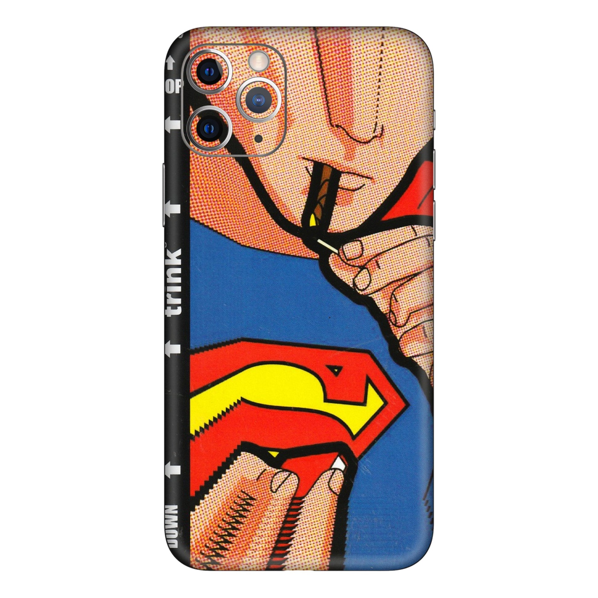 Apple iPhone Skins (All Models) - Superman Sutta - 3D Embossed Finish (L-130) iPhone 11 Pro Max