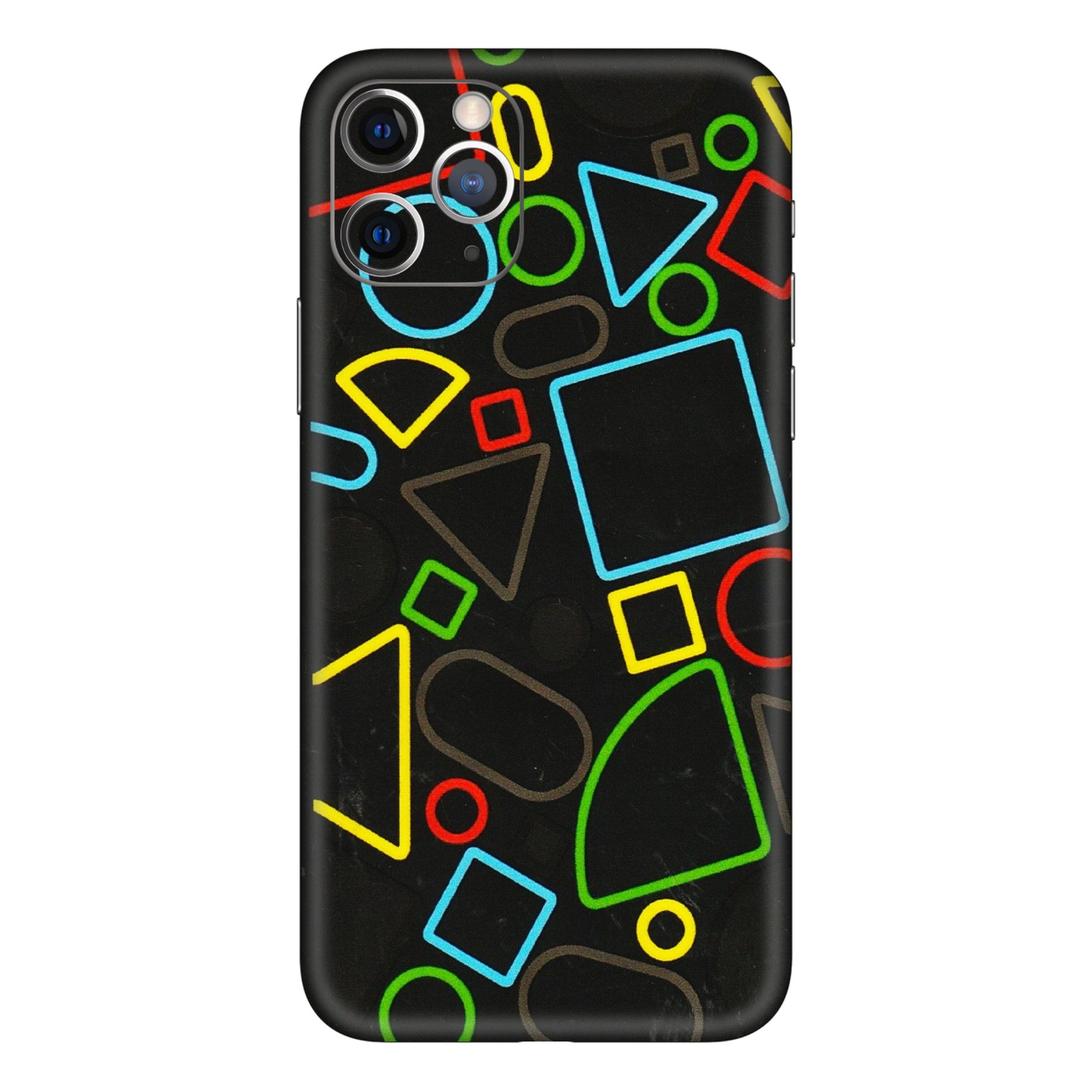Apple iPhone Skins (All Models) - Black Shapes - 3D Embossed Finish (L-131) iPhone 11 Pro Max