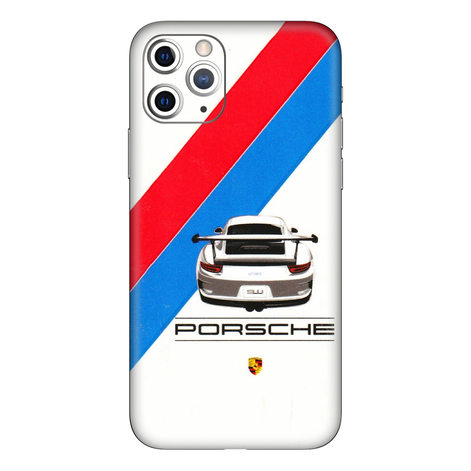 Apple iPhone Skins (All Models) - Porche Car Sober Logo - 3D Embossed Finish (L-248) iPhone 11 Pro Max