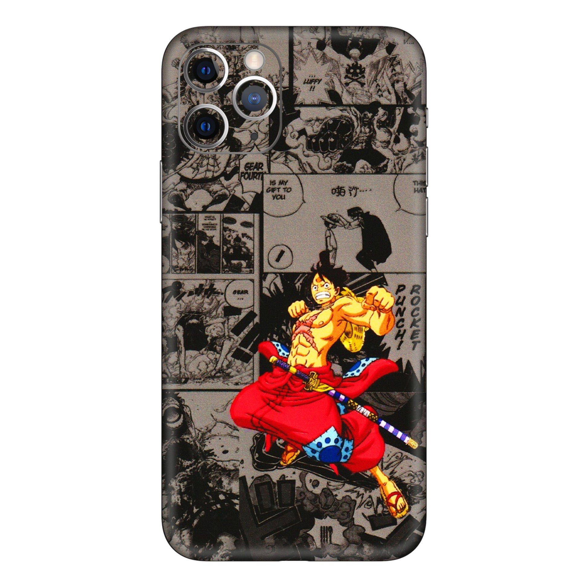 Apple iPhone Skins (All Models) - One Piece Rocket Punch Manga - 3D Embossed Finish (L-25) iPhone 11 Pro Max