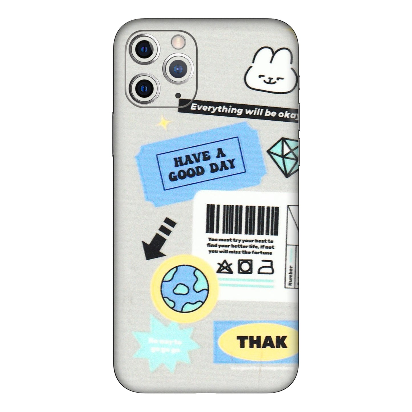 Apple iPhone Skins (All Models) - Will Be Okay Design - 3D Embossed Finish (L-316) iPhone 11 Pro Max