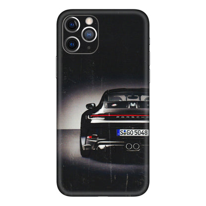 Apple iPhone Skins (All Models) - New Black Porsche GT3 - 3D Embossed Finish (L-327) iPhone 11 Pro Max