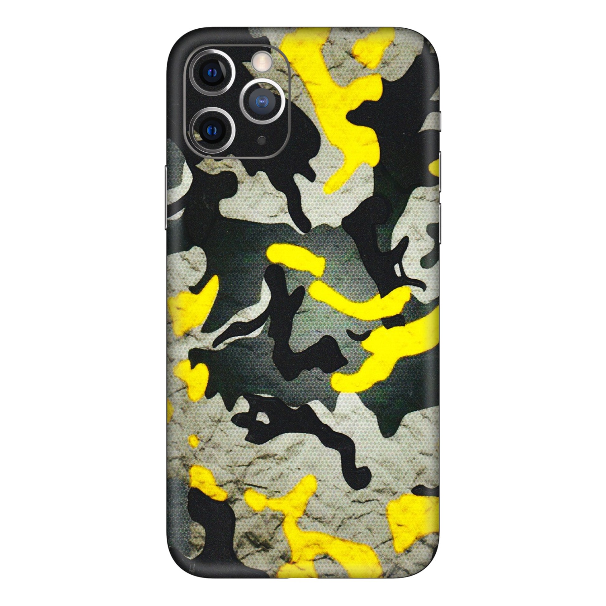 Apple iPhone Skins (All Models) - Yellow Camouflage - 3D Embossed Finish (L-61) iPhone 11 Pro Max