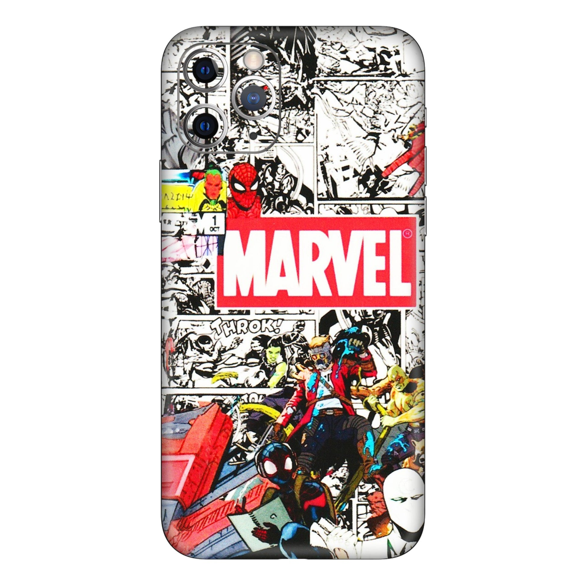 Apple iPhone Skins (All Models) - Marvel Colorful Comic - 3D Embossed Finish (L-64) iPhone 11 Pro Max