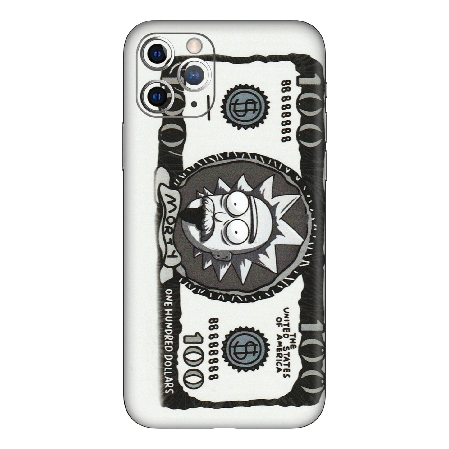 Apple iPhone Skins (All Models) - Rick And Morty Hundred Dollar Anime - Matte Finish (M-161) iPhone 11 Pro Max