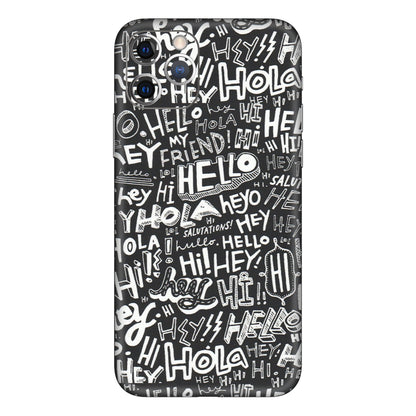 Apple iPhone Skins (All Models) - Hi Hello Doodles - Matte Finish (M-25) iPhone 11 Pro Max