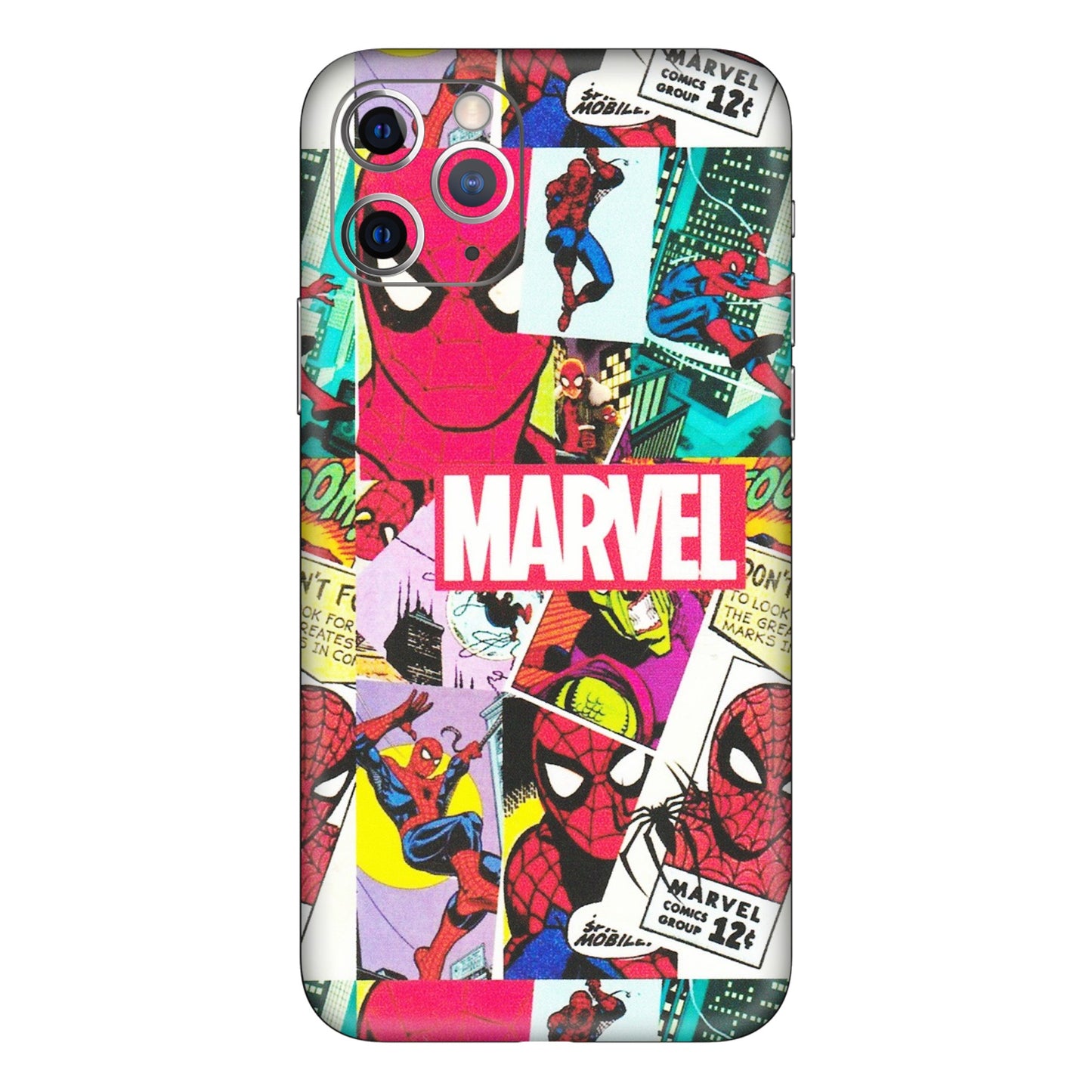 Apple iPhone Skins (All Models) - Marvel Comic Spiderman Grafitti - Matte Finish (M-72) iPhone 11 Pro Max