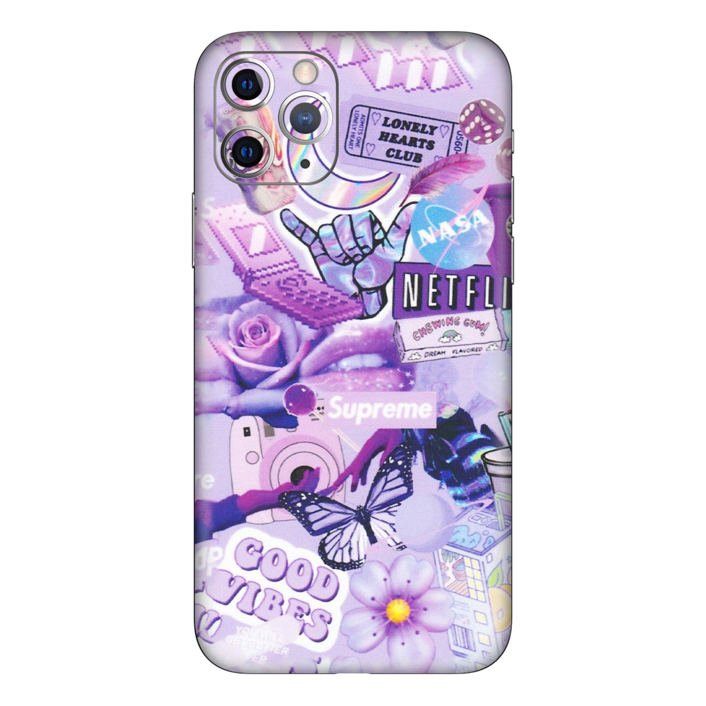 Apple iPhone Skins (All Models) - Supreme Purple Magic - Matte Finish (M-88) iPhone 11 Pro Max