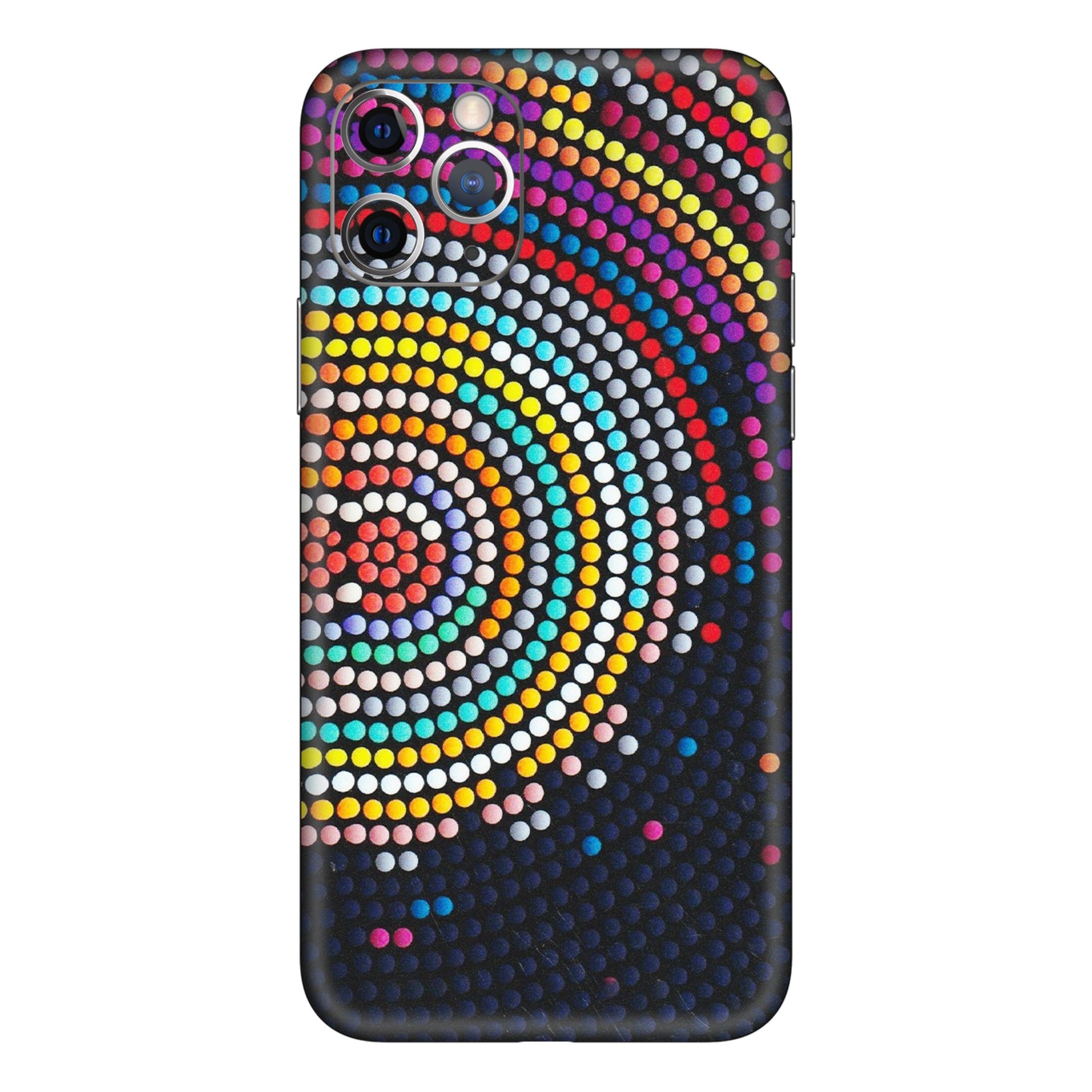 Apple iPhone Skins (All Models) - Rainbow Dot Mandala - Matte Finish (M-97) iPhone 11 Pro Max