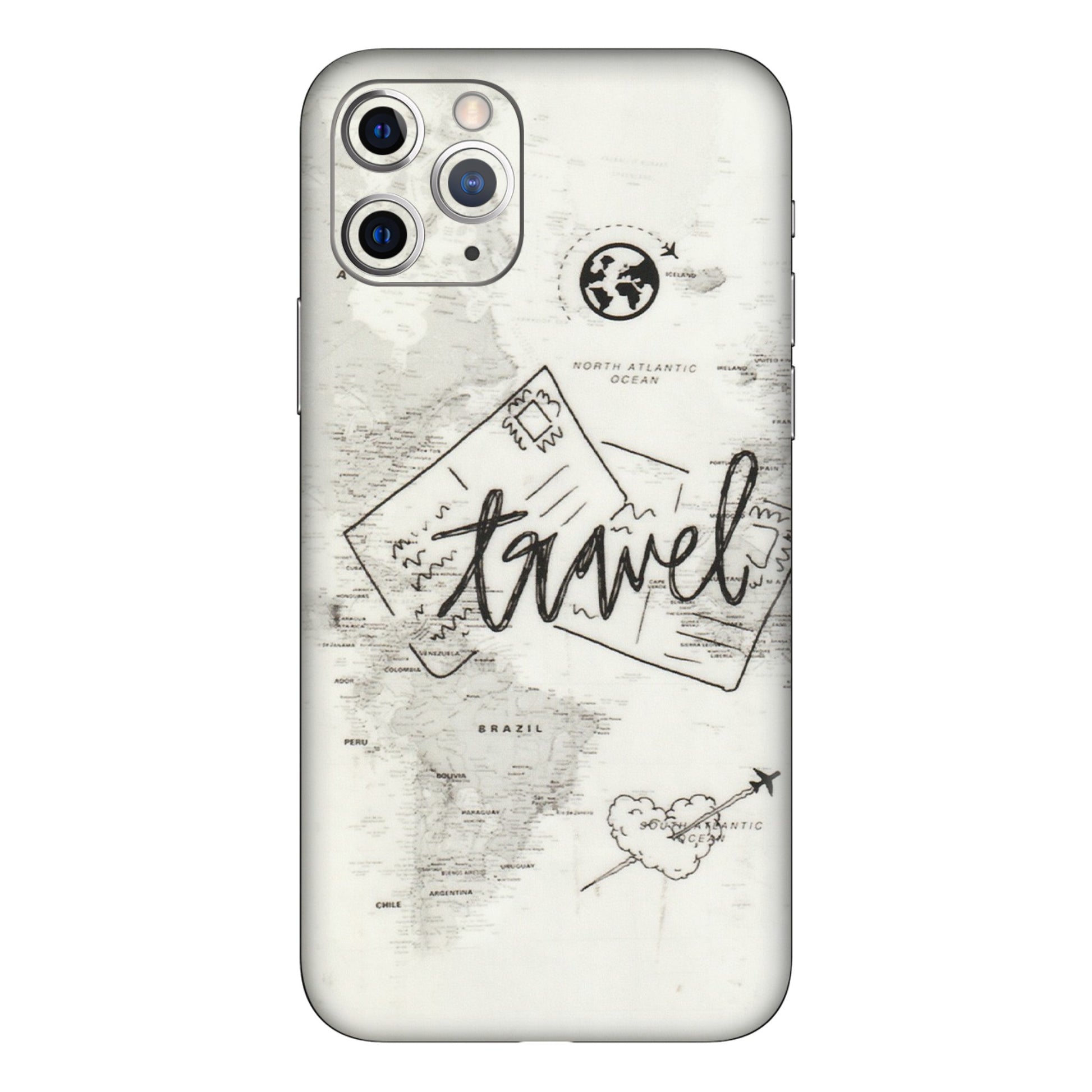 Apple iPhone Skins (All Models) - Travel Ticket - Transparent Finish (T-06) iPhone 11 Pro Max