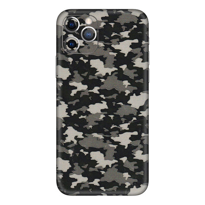 Apple iPhone Skins (All Models) - Black/Grey Camoflaunge - 3D Embossed Finish (L-142) iPhone 11 Pro