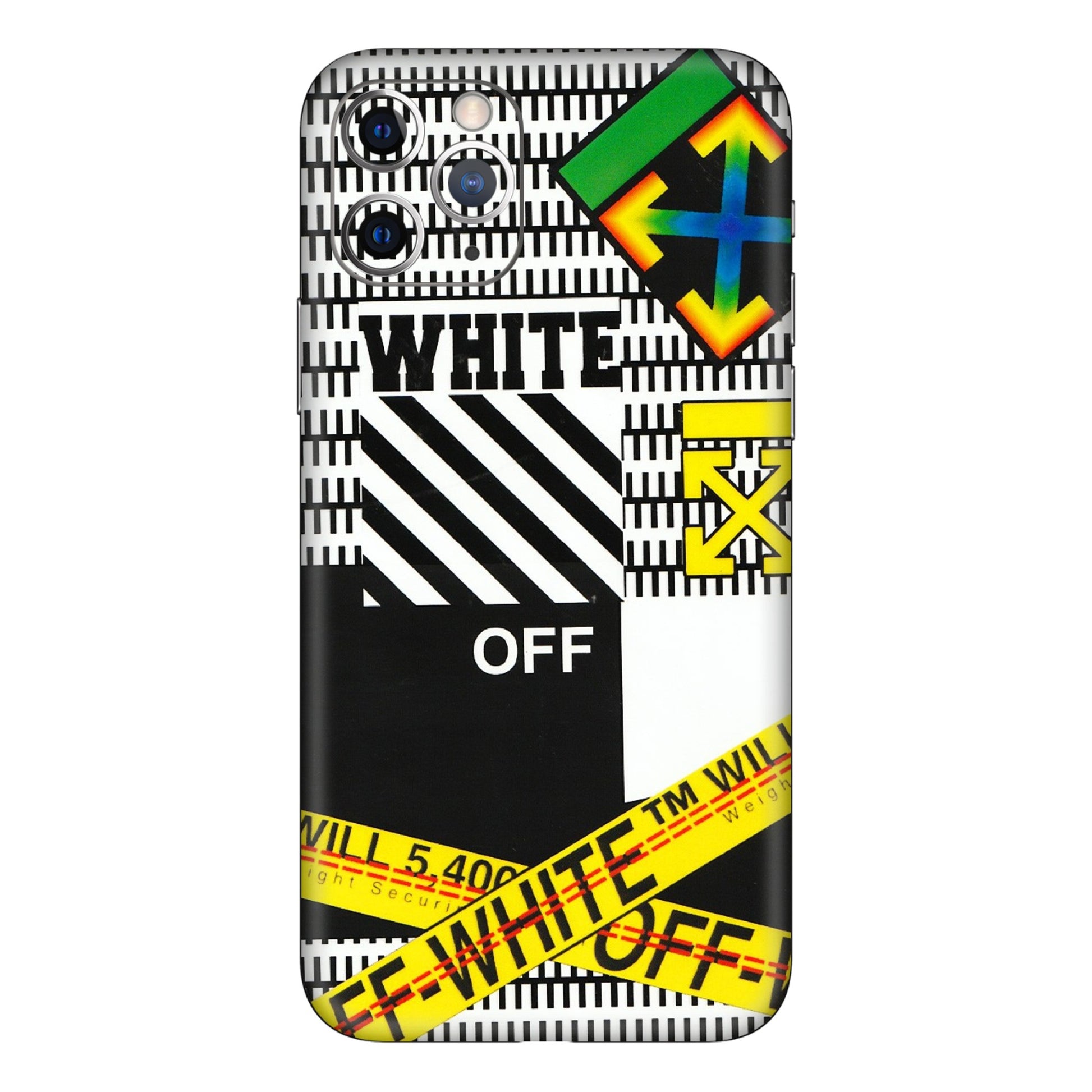 Apple iPhone Skins (All Models) - White Off Abstract - 3D Embossed Finish (L-172) iPhone 11 Pro
