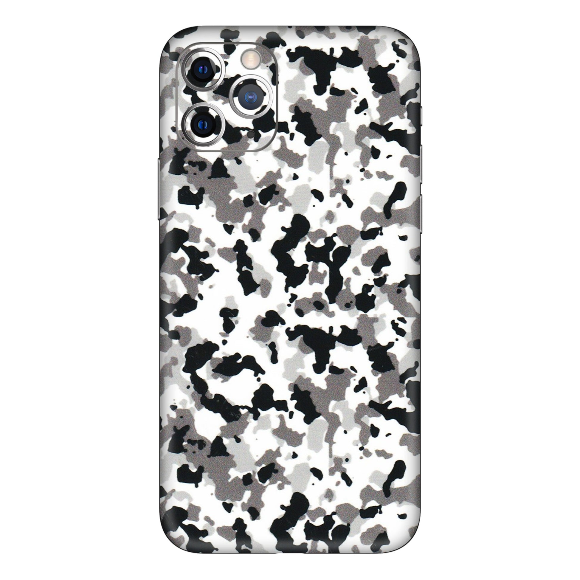 Apple iPhone Skins (All Models) - White Black Camouflage - 3D Embossed Finish (L-18) iPhone 11 Pro