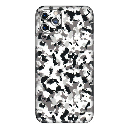 Apple iPhone Skins (All Models) - White Black Camouflage - 3D Embossed Finish (L-18) iPhone 11 Pro