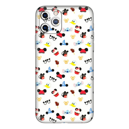 Apple iPhone Skins (All Models) - Minnie Mouse & Donald Doodles s - 3D Embossed Finish (L-194) iPhone 11 Pro