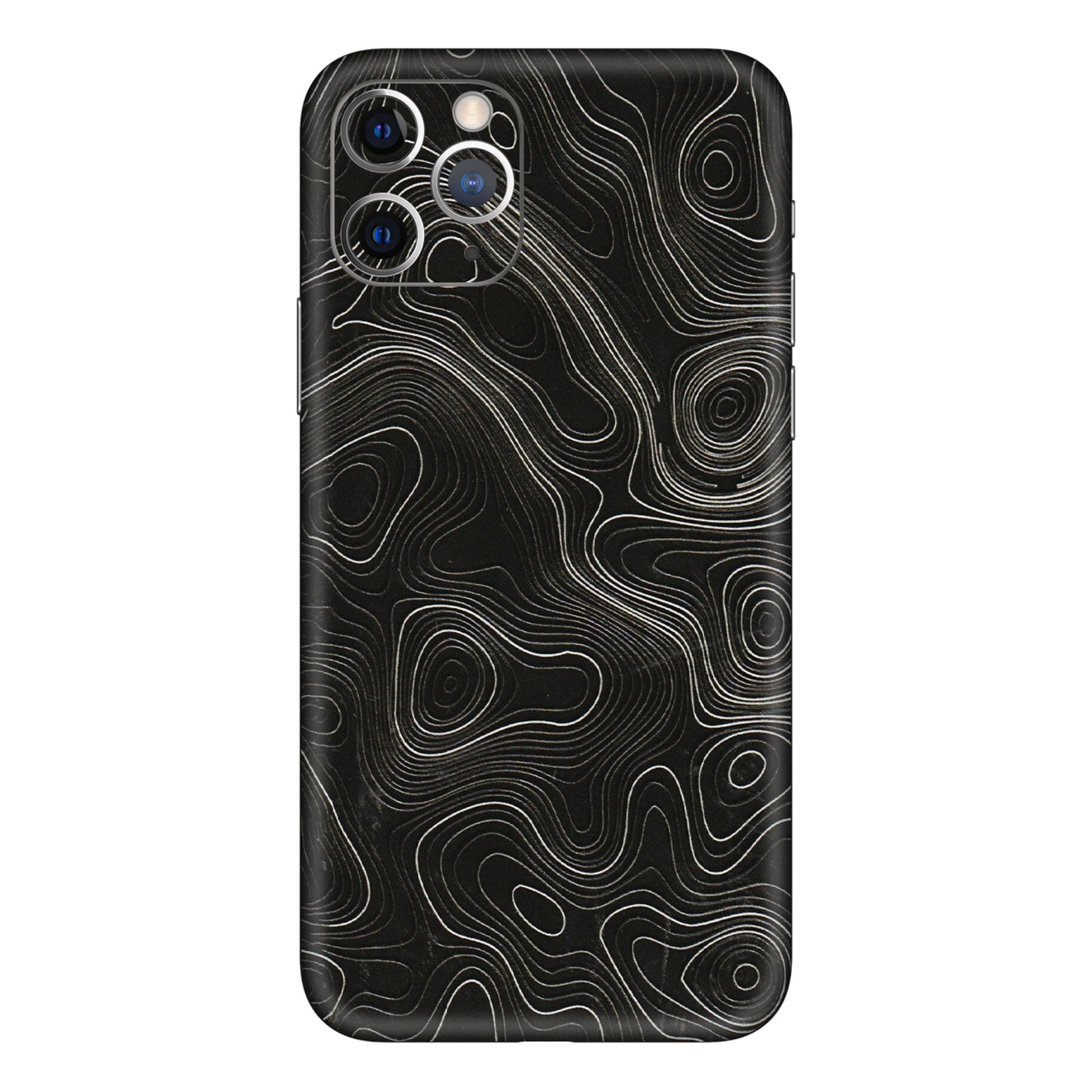 Apple iPhone Skins (All Models) - Black Swirl - 3D Embossed Finish (L-196) iPhone 11 Pro