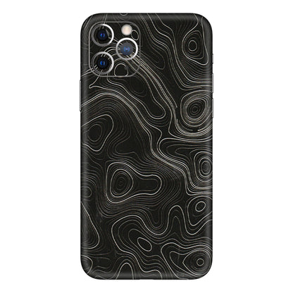 Apple iPhone Skins (All Models) - Black Swirl - 3D Embossed Finish (L-196) iPhone 11 Pro