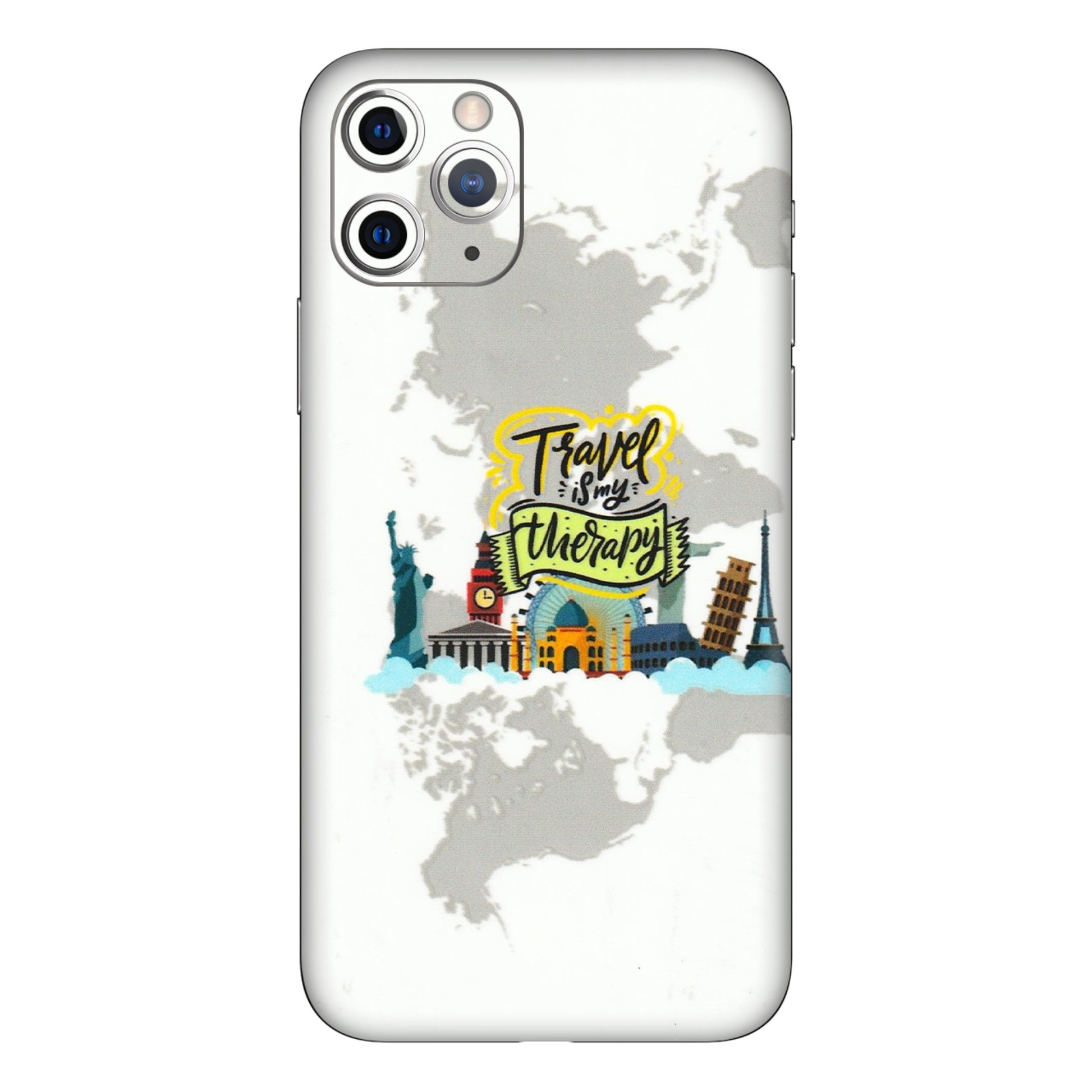 Apple iPhone Skins (All Models) - Travel Therapy - 3D Embossed Finish (L-199) iPhone 11 Pro