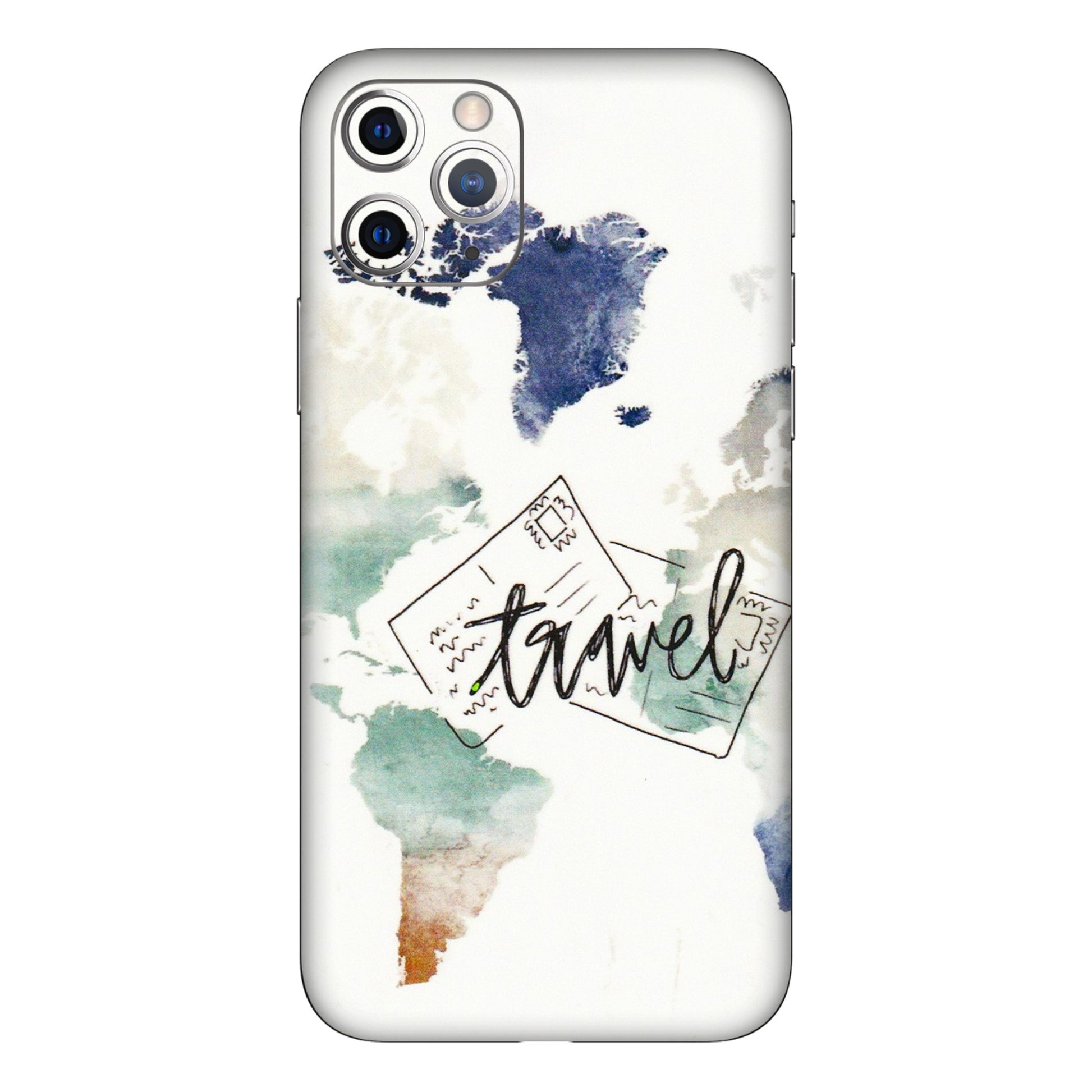 Apple iPhone Skins (All Models) - Travel The World - 3D Embossed Finish (L-232) iPhone 11 Pro