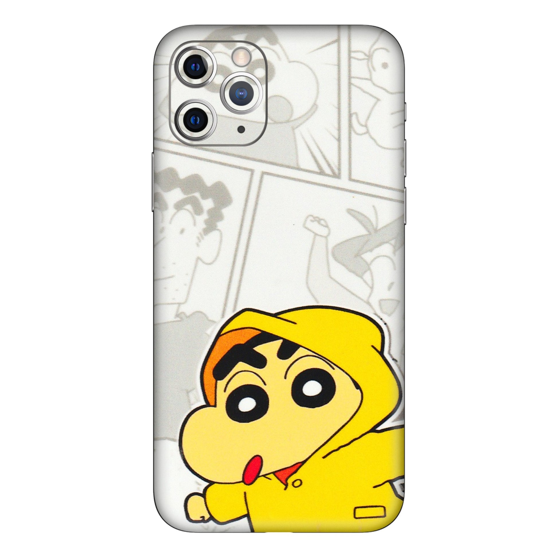 Apple iPhone Skins (All Models) - Yellow Shinchan Comic - 3D Embossed Finish (L-246) iPhone 11 Pro