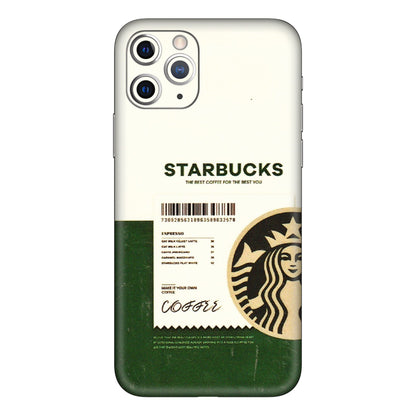 Apple iPhone Skins (All Models) - Starbucks Barcode - 3D Embossed Finish (L-308) iPhone 11 Pro