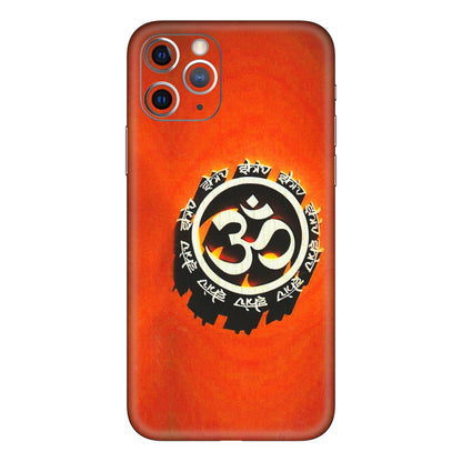 Apple iPhone Skins (All Models) - Aum Shiv Orange - 3D Embossed Finish (L-32) iPhone 11 Pro