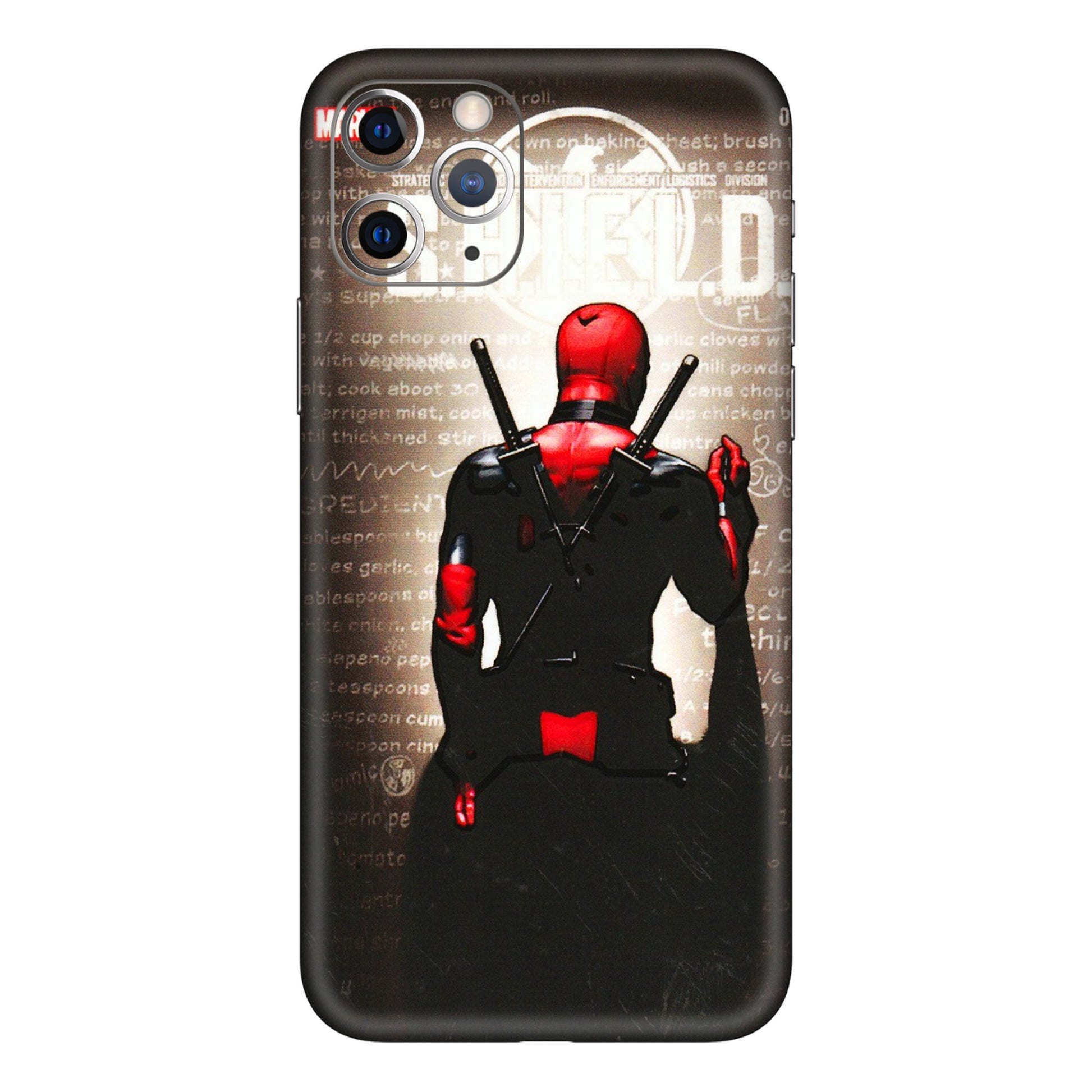 Apple iPhone Skins (All Models) - Deadpool - 3D Embossed Finish (L-56) iPhone 11 Pro