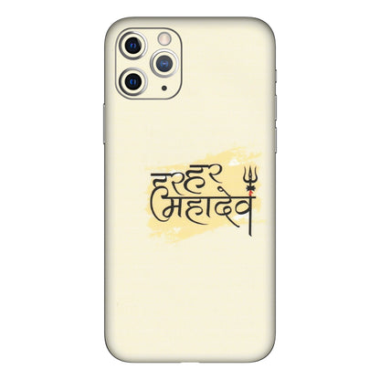 Apple iPhone Skins (All Models) - Har Har Mahadev - Matte Finish (M-10) iPhone 11 Pro
