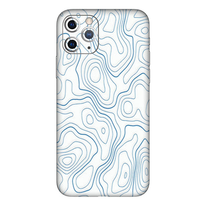 Apple iPhone Skins (All Models) - Blue And White Swirls - Matte Finish (M-139) iPhone 11 Pro
