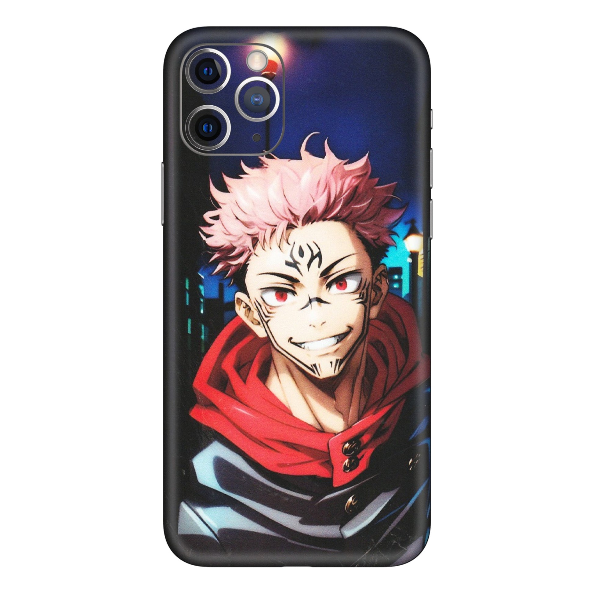 Apple iPhone Skins (All Models) - Yuji Itadori Funny Face Anime - Matte Finish (M-152) iPhone 11 Pro
