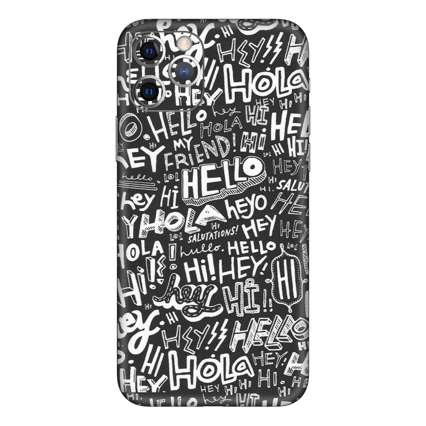 Apple iPhone Skins (All Models) - Hi Hello Doodles - Matte Finish (M-25) iPhone 11 Pro