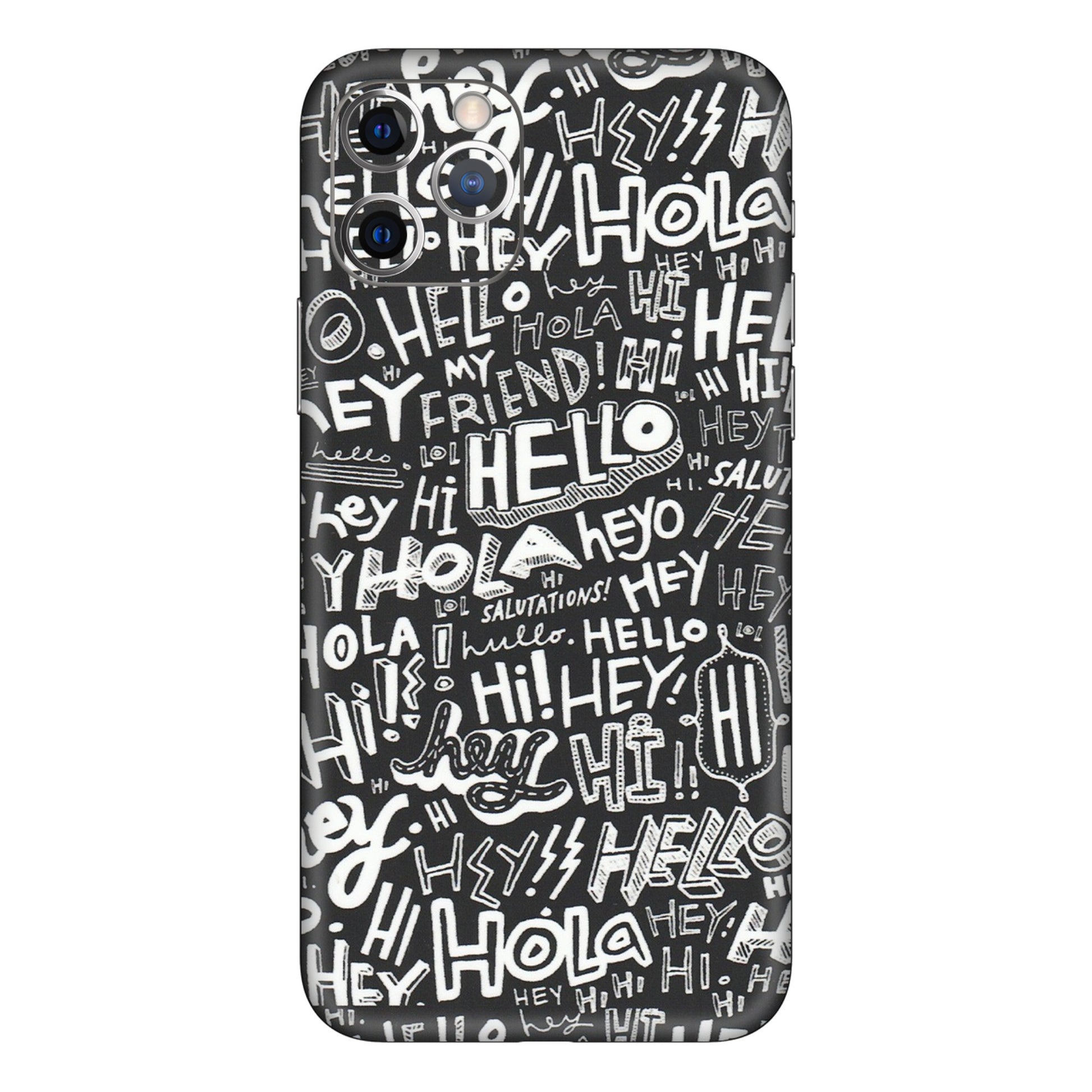 Apple iPhone Skins (All Models) - Hi Hello Doodles - Matte Finish (M-25) iPhone 11 Pro