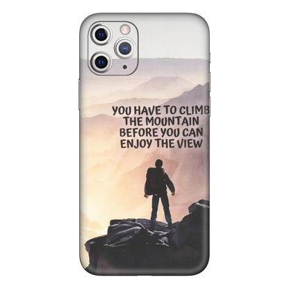 Apple iPhone Skins (All Models) - Motivational Hiking Mountain - Matte Finish (M-28) iPhone 11 Pro