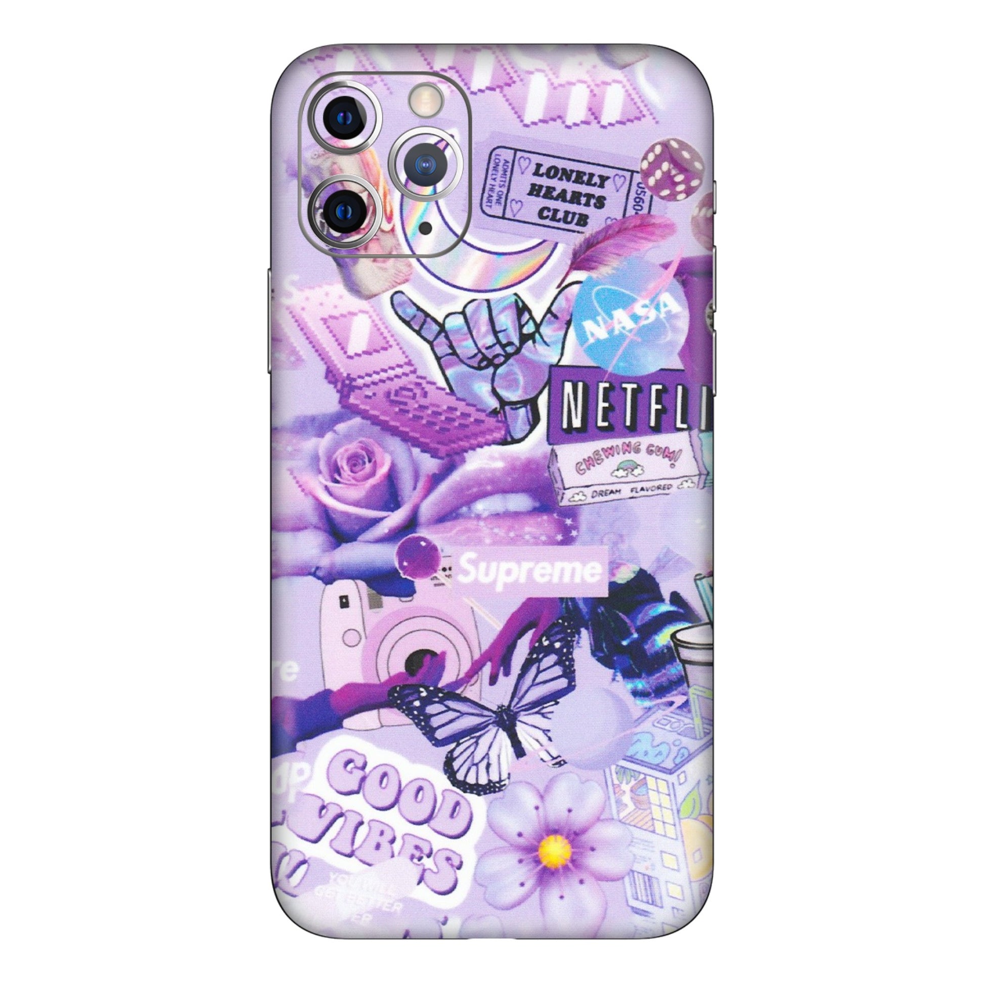 Apple iPhone Skins (All Models) - Supreme Purple Magic - Matte Finish (M-88) iPhone 11 Pro