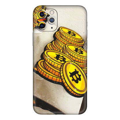 Apple iPhone Skins (All Models) - Billionaire Bitcoin Collection - Matte Finish (M-92) iPhone 11 Pro