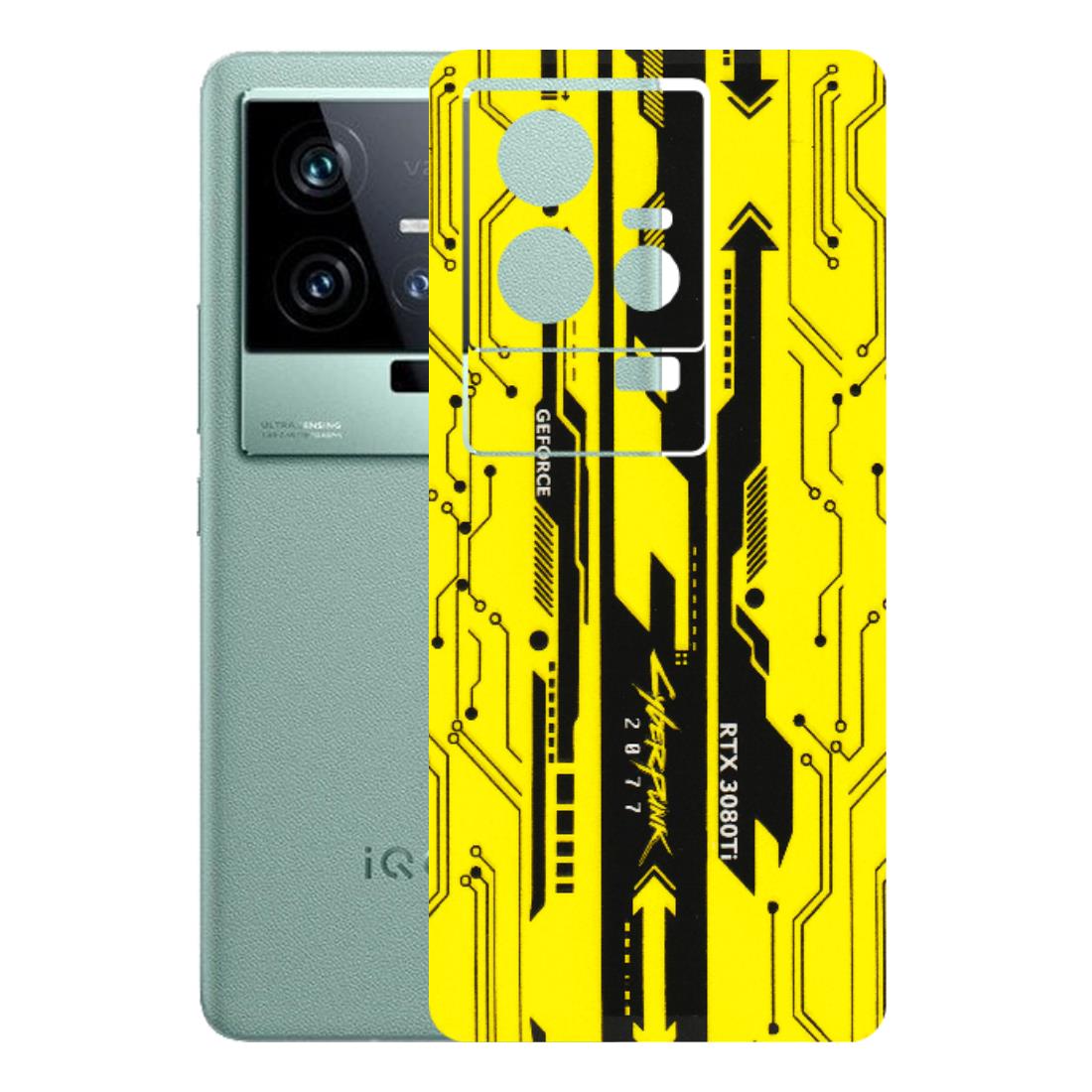 IQOO Phone Skins (All Models) - Yellow Cyberpunk - 3D Embossed Finish (L-93) IQOO 11 5G