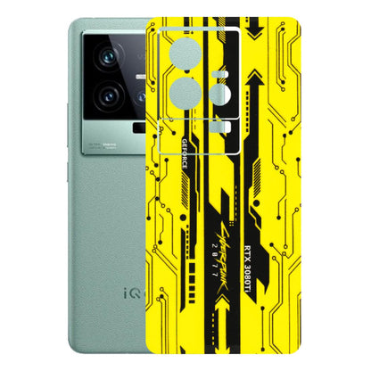 IQOO Phone Skins (All Models) - Yellow Cyberpunk - 3D Embossed Finish (L-93) IQOO 11 5G